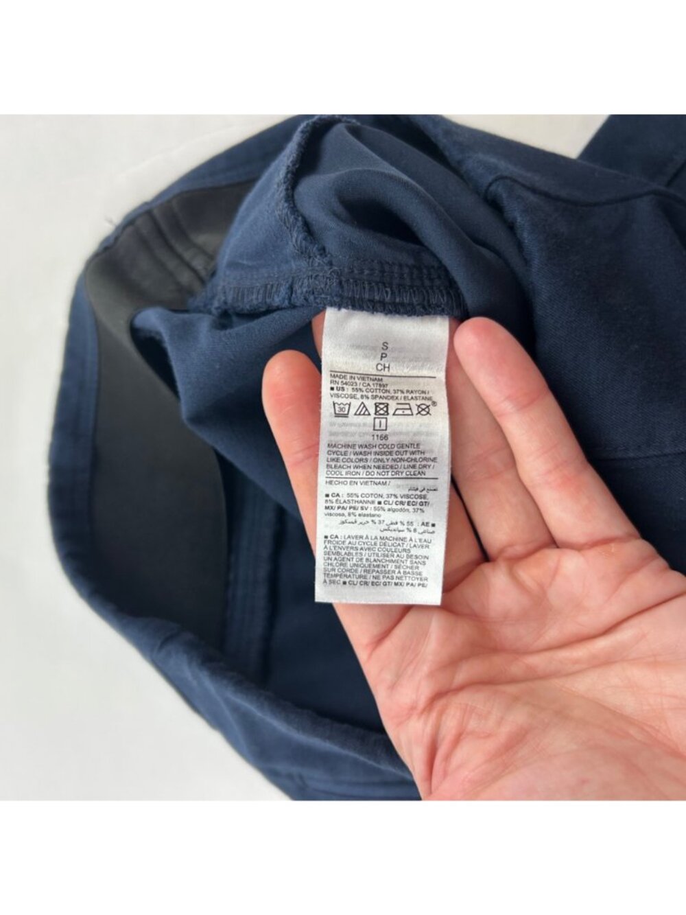 Old Navy Ink Blue Stretch Canvas Wide Leg Pixie Pant S - Picture 6 of 8